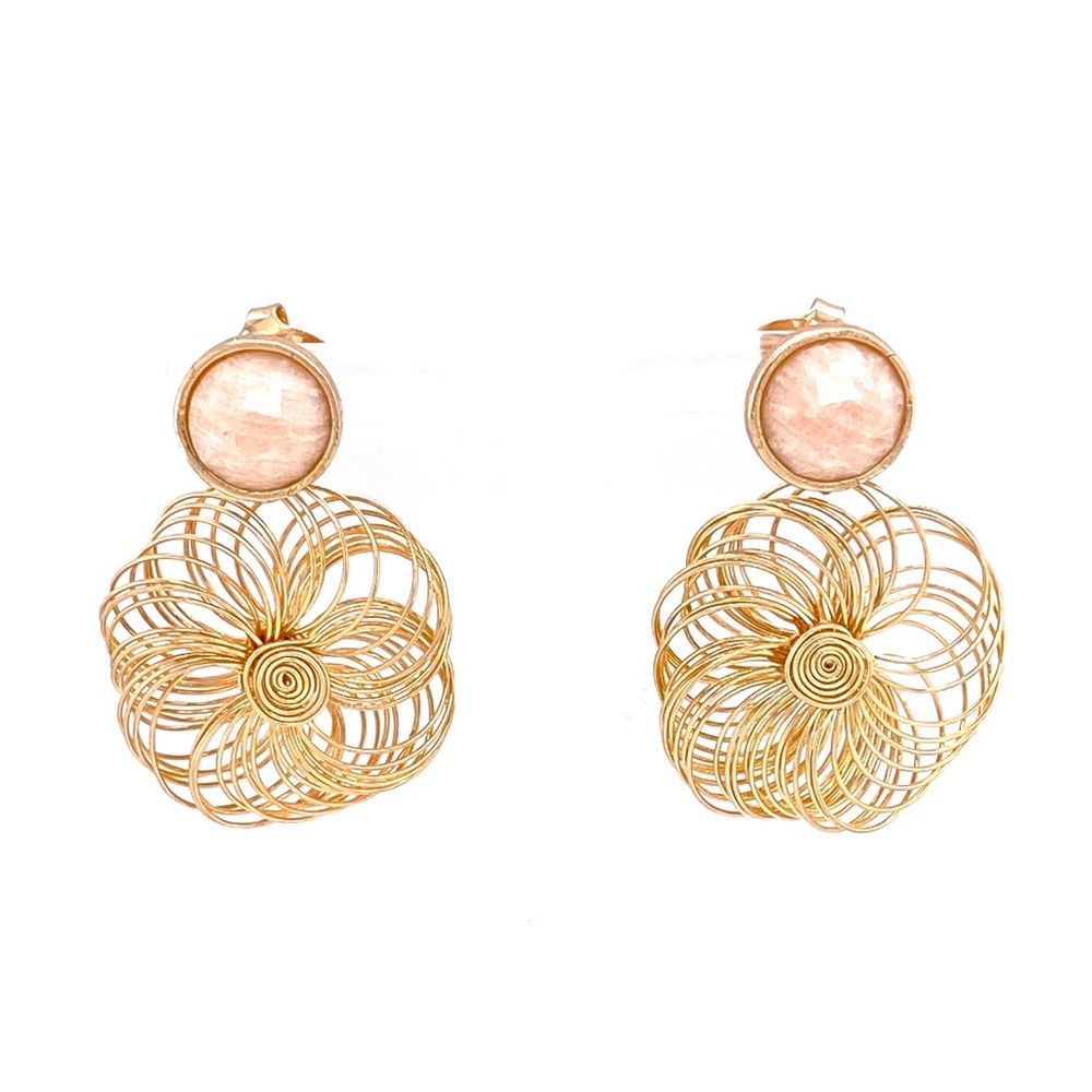 18k Gold Plated Daisy Earrings